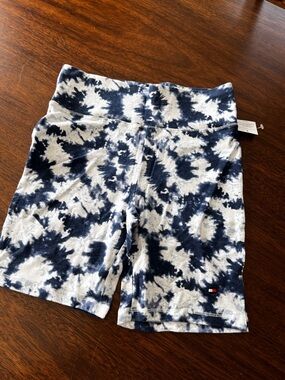 Tommy Hilfiger Navy & White Tie-Dye Bike Shorts